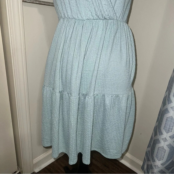 Caution To The Wind Ruffle Midi Dress Size Large - Picture 3 of 7